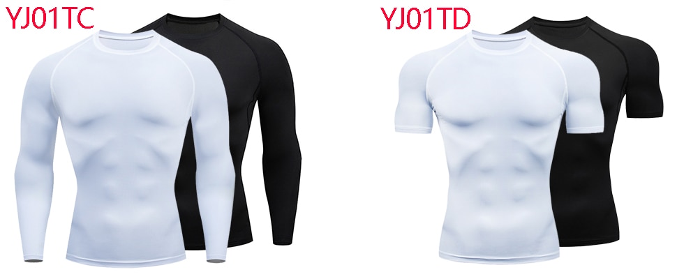 Men Bodybuilding Sport T-shirt Quick Dry Running Shirt Long Sleeve Compression Top Gym T Shirt Men Fitness Tight Rashgard