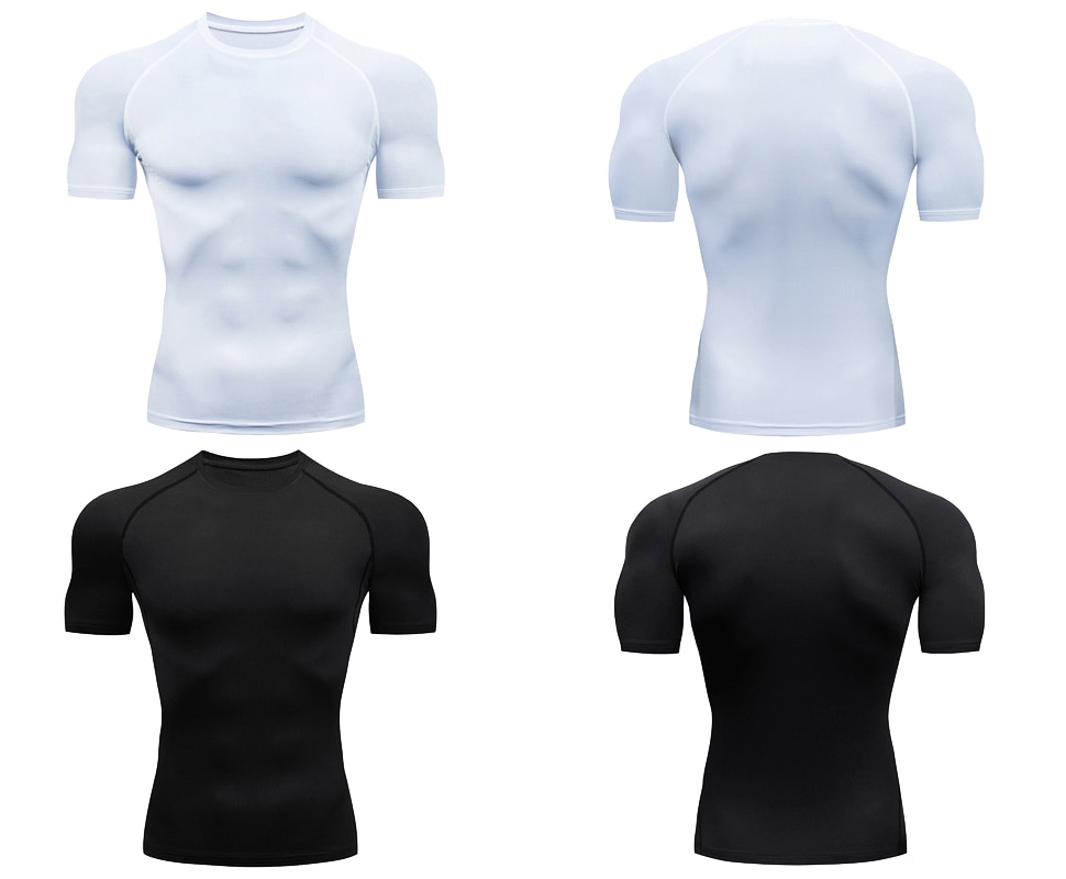 Men Bodybuilding Sport T-shirt Quick Dry Running Shirt Long Sleeve Compression Top Gym T Shirt Men Fitness Tight Rashgard